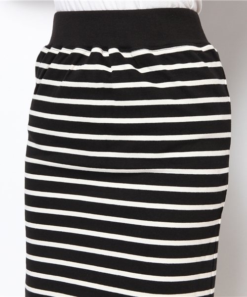 AZUL by moussy（アズールバイマウジー）の「ボーダータイトSK（スカート・レディース・サックスブルー/ブラック系その他/レディッシュグレー・SMALL/MEDIUM/LARGE）」の4枚目の写真