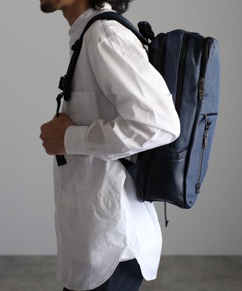 【グッシオウォーモ】大容量リュックサックA4/PC収納ビジネスカジュアル