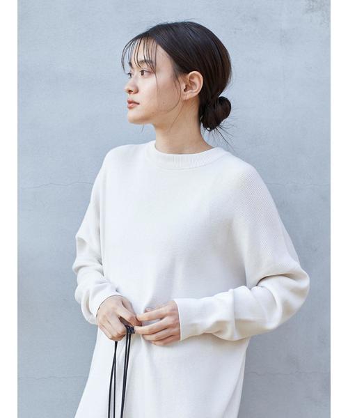 AMERICAN HOLIC(アメリカンホリック)の「ハイネック片畦ニットワンピース*(ワンピース・レディース・ベージュ/ネイビー/アイボリー・FREE)」の18枚目の写真