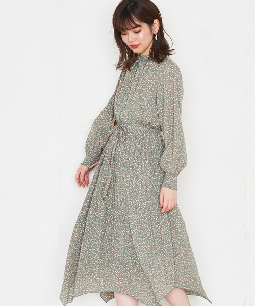 natural couture(ナチュラルクチュール)の「アシメプリーツプチハイフリルワンピース(ワンピース・レディース・ベージュ/サックスブルー/ピンク/その他1/その他2/その他3・FREE)」の5枚目の写真