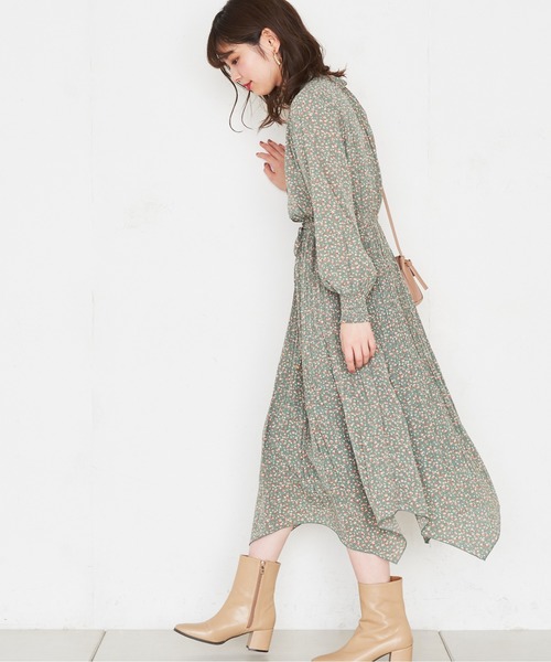 natural couture(ナチュラルクチュール)の「アシメプリーツプチハイフリルワンピース(ワンピース・レディース・ベージュ/サックスブルー/ピンク/その他1/その他2/その他3・FREE)」の9枚目の写真