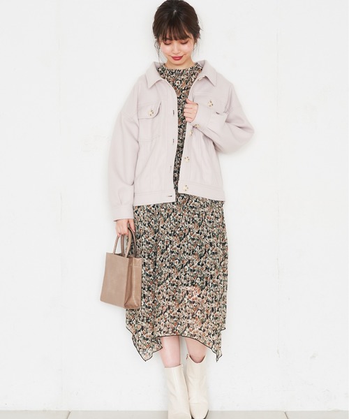 natural couture(ナチュラルクチュール)の「アシメプリーツプチハイフリルワンピース(ワンピース・レディース・ベージュ/サックスブルー/ピンク/その他1/その他2/その他3・FREE)」の10枚目の写真