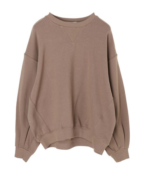 AMERICAN HOLIC（アメリカンホリック）の「ガゼット付き裏毛コクーンチュニック＊（スウェット・レディース・アイボリー/チャコールグレー/カーキ/モカ/キャメル/イエロー・FREE）」の10枚目の写真