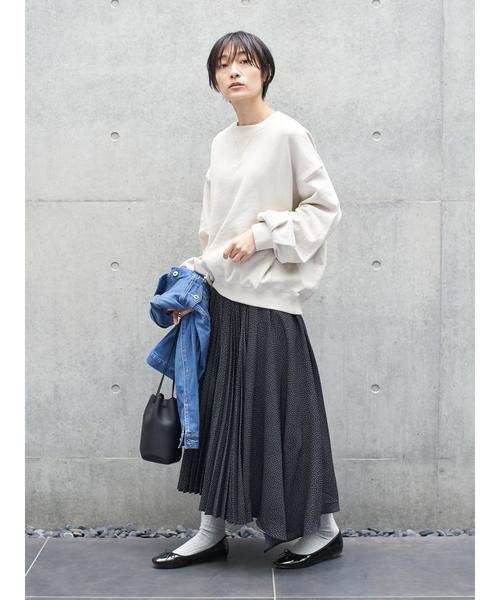 AMERICAN HOLIC（アメリカンホリック）の「ガゼット付き裏毛コクーンチュニック＊（スウェット・レディース・アイボリー/チャコールグレー/カーキ/モカ/キャメル/イエロー・FREE）」の18枚目の写真