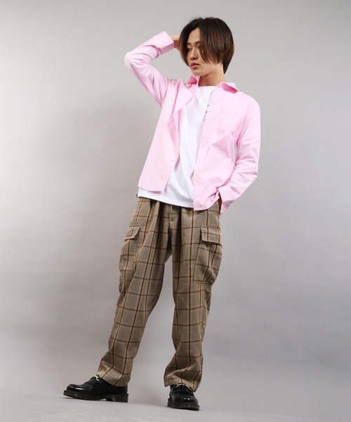 EVOLUTION(エボリューション)の「Stretch long sleeve oxford shirt / ストレッチ 長袖オックスフォードシャツ カラーシャツ unisex(シャツ/ブラウス・メンズ・ピンク/オフホワイト/ベージュ/ミント/ネイビー/オレンジ・XL/M/L)」の16枚目の写真