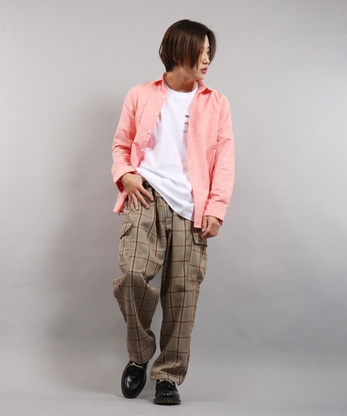 EVOLUTION(エボリューション)の「Stretch long sleeve oxford shirt / ストレッチ 長袖オックスフォードシャツ カラーシャツ unisex(シャツ/ブラウス・メンズ・ピンク/オフホワイト/ベージュ/ミント/ネイビー/オレンジ・XL/M/L)」の19枚目の写真