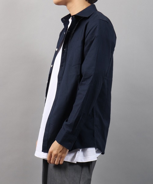 EVOLUTION(エボリューション)の「Stretch long sleeve oxford shirt / ストレッチ 長袖オックスフォードシャツ カラーシャツ unisex(シャツ/ブラウス・メンズ・ピンク/オフホワイト/ベージュ/ミント/ネイビー/オレンジ・XL/M/L)」の21枚目の写真