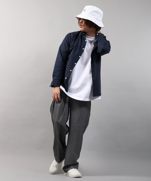 EVOLUTION(エボリューション)の「Stretch long sleeve oxford shirt / ストレッチ 長袖オックスフォードシャツ カラーシャツ unisex(シャツ/ブラウス・メンズ・ピンク/オフホワイト/ベージュ/ミント/ネイビー/オレンジ・XL/M/L)」の13枚目の写真