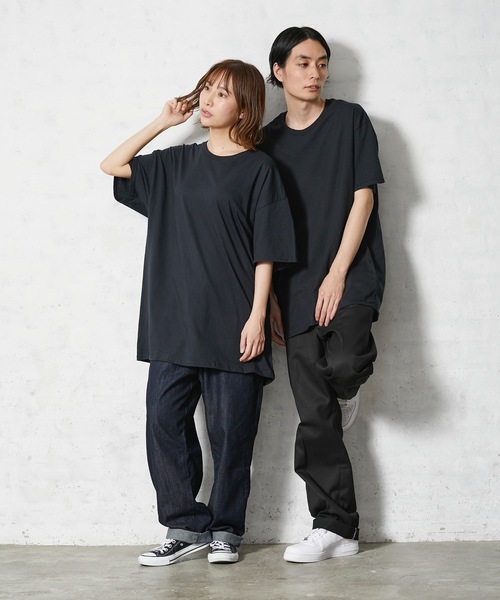 FRUIT OF THE LOOM（フルーツオブザルーム）の「【Fruit of the Loom/フルーツオブザルーム】Tシャツ 無地　ユニセックス クルーネック（Tシャツ/カットソー・メンズ・ホワイト/ブラック・SMALL/MEDIUM/LARGE/X-LARGE）」の5枚目の写真