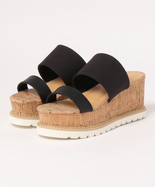 KOBE LETTUCE(コウベレタス)の「2ベルトコルクウエッジサンダル(サンダル・レディース・ホワイト/ブラック/キャメル/グレイッシュベージュ・LL/S/M/L)」の7枚目の写真