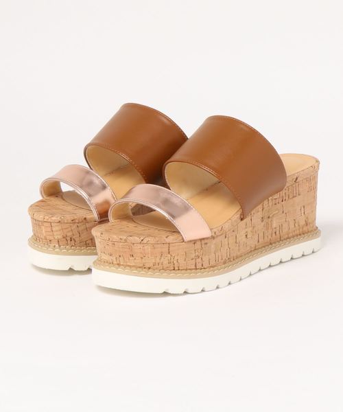 KOBE LETTUCE(コウベレタス)の「2ベルトコルクウエッジサンダル(サンダル・レディース・ホワイト/ブラック/キャメル/グレイッシュベージュ・LL/S/M/L)」の9枚目の写真