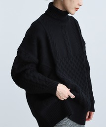 select MOCA | 2020 A/W ランダムケーブルタートルニット/オーバーサイズハイネックニット(ニット/セーター)
