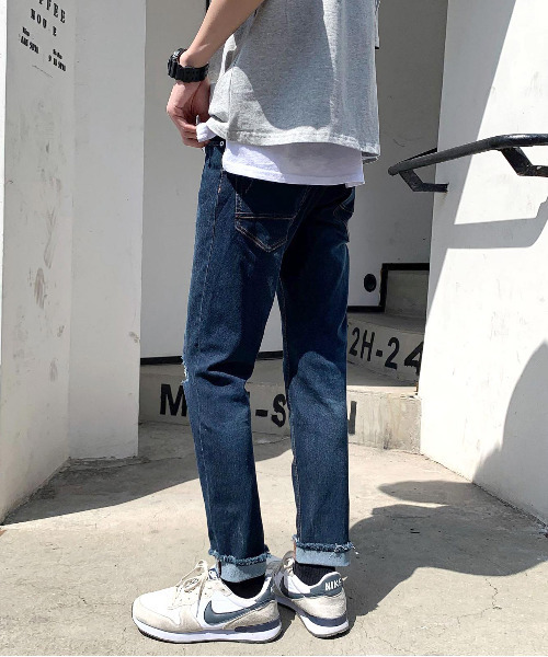 ダメージ ストレッチ セール デニム ダメージ Design Neos スキニー Addictive Neos ネオス のファッション デニムパンツ パンツ デニムパンツ スキニー