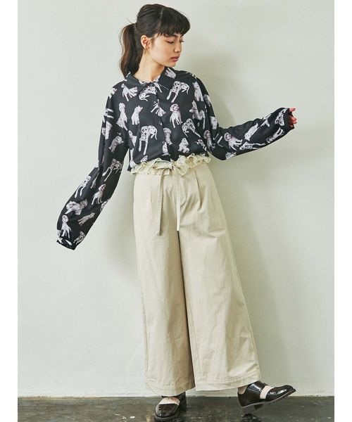 merry jenny（メリージェニー）の「dog&catシャツ（シャツ/ブラウス・レディース・アイボリー/ブラック・FREE）」の13枚目の写真