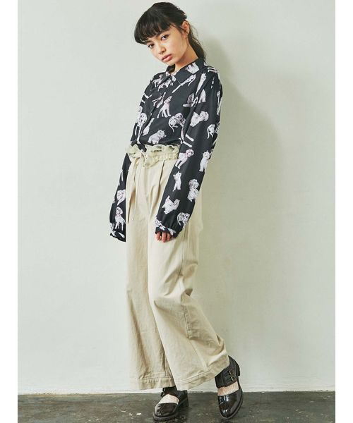 merry jenny（メリージェニー）の「dog&catシャツ（シャツ/ブラウス・レディース・アイボリー/ブラック・FREE）」の10枚目の写真