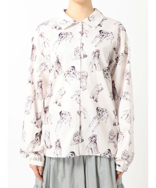 merry jenny（メリージェニー）の「dog&catシャツ（シャツ/ブラウス・レディース・アイボリー/ブラック・FREE）」の21枚目の写真