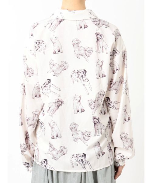 merry jenny（メリージェニー）の「dog&catシャツ（シャツ/ブラウス・レディース・アイボリー/ブラック・FREE）」の14枚目の写真