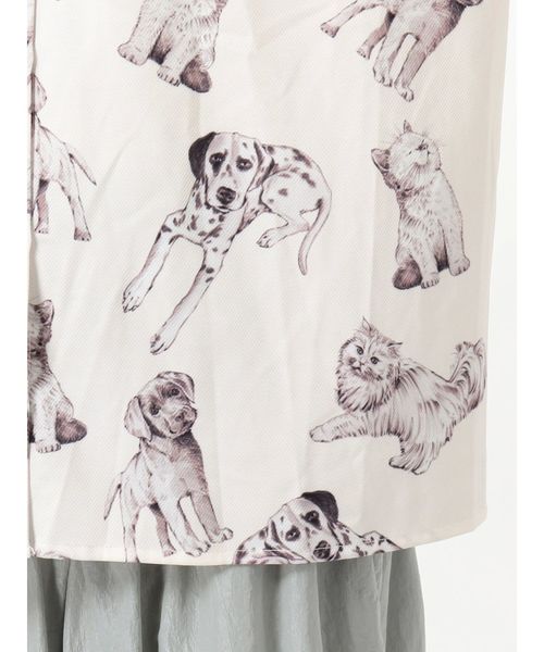 merry jenny（メリージェニー）の「dog&catシャツ（シャツ/ブラウス・レディース・アイボリー/ブラック・FREE）」の8枚目の写真