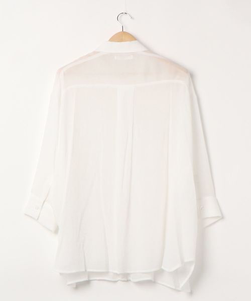 archives（アルシーヴ）の「楊柳クレープシャツ（シャツ/ブラウス・レディース・パープル/イエロー/アイボリー/ミント・MEDIUM）」の5枚目の写真