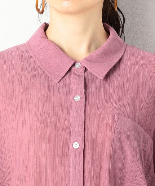 archives（アルシーヴ）の「楊柳クレープシャツ（シャツ/ブラウス・レディース・パープル/イエロー/アイボリー/ミント・MEDIUM）」の13枚目の写真