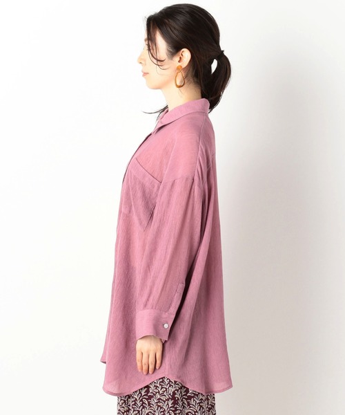 archives（アルシーヴ）の「楊柳クレープシャツ（シャツ/ブラウス・レディース・パープル/イエロー/アイボリー/ミント・MEDIUM）」の15枚目の写真