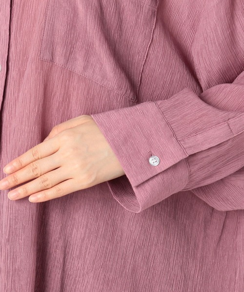 archives（アルシーヴ）の「楊柳クレープシャツ（シャツ/ブラウス・レディース・パープル/イエロー/アイボリー/ミント・MEDIUM）」の12枚目の写真