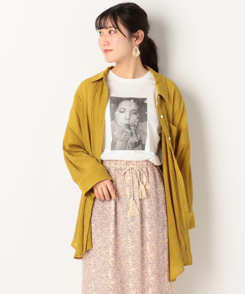 archives（アルシーヴ）の「楊柳クレープシャツ（シャツ/ブラウス・レディース・パープル/イエロー/アイボリー/ミント・MEDIUM）」の17枚目の写真