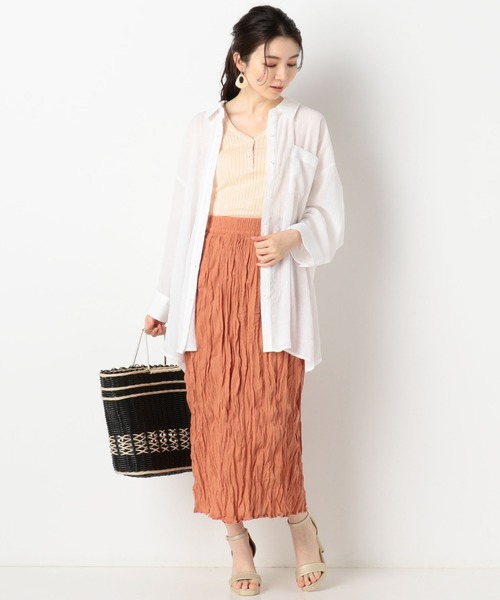 archives（アルシーヴ）の「楊柳クレープシャツ（シャツ/ブラウス・レディース・パープル/イエロー/アイボリー/ミント・MEDIUM）」の20枚目の写真