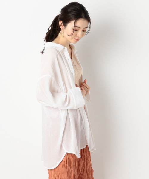 archives（アルシーヴ）の「楊柳クレープシャツ（シャツ/ブラウス・レディース・パープル/イエロー/アイボリー/ミント・MEDIUM）」の19枚目の写真