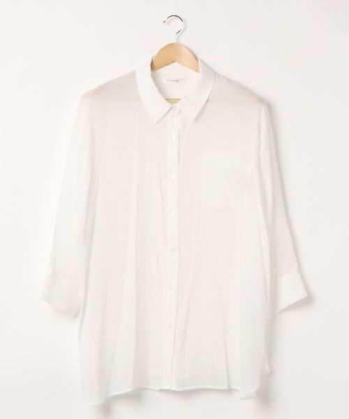 archives（アルシーヴ）の「楊柳クレープシャツ（シャツ/ブラウス・レディース・パープル/イエロー/アイボリー/ミント・MEDIUM）」の9枚目の写真