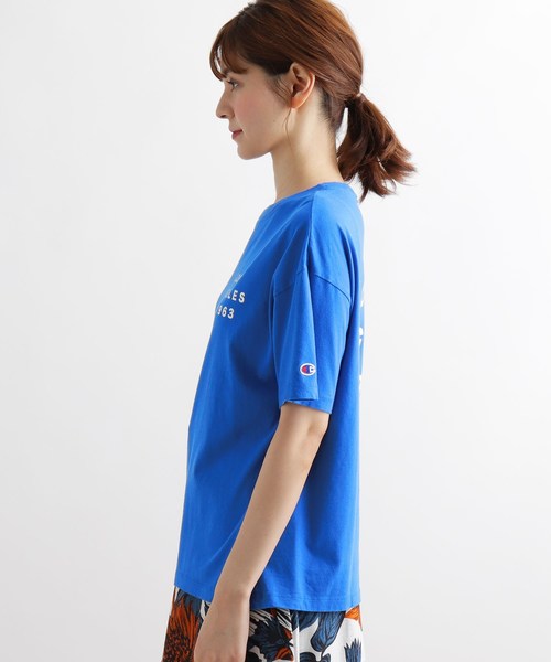 Champion（チャンピオン）の「【WEB限定カラーあり】championアソートロゴT（Tシャツ/カットソー・レディース・オフホワイト/ブラウン系/ワインレッド/ライトイエロー系8/ピンク系9/ブルー系7・02）」の11枚目の写真