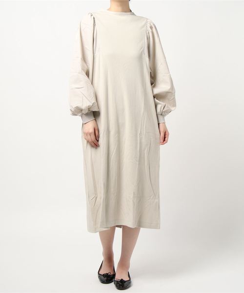 LOWRYS FARM（ローリーズファーム）の「キリカエソデボリュームワンピース　894187（ワンピース・レディース・ブラック/ベージュ/パープル・FREE）」の6枚目の写真