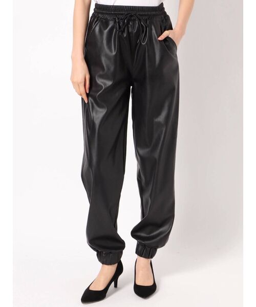 EMODA（エモダ）の「フェイクレザールーズパンツ（その他パンツ・レディース・ブラック/ブラウン・FREE）」の10枚目の写真