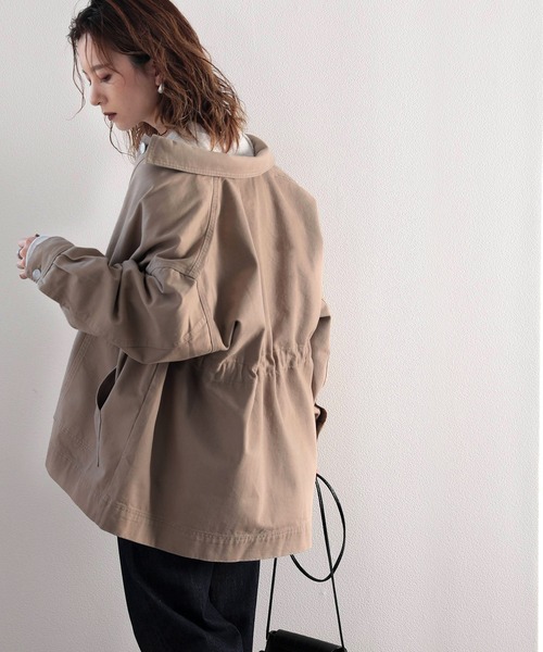 classicalelf（クラシカルエルフ）の「ツイルドロスト仕様2wayカバーオールジャケット（カバーオール・レディース・アイボリー/サンドベージュ/ライトカーキ・M-L/L-XL）」の13枚目の写真