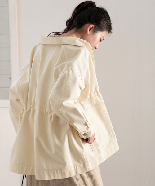 classicalelf（クラシカルエルフ）の「ツイルドロスト仕様2wayカバーオールジャケット（カバーオール・レディース・アイボリー/サンドベージュ/ライトカーキ・M-L/L-XL）」の19枚目の写真