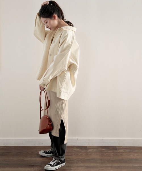 classicalelf（クラシカルエルフ）の「ツイルドロスト仕様2wayカバーオールジャケット（カバーオール・レディース・アイボリー/サンドベージュ/ライトカーキ・M-L/L-XL）」の22枚目の写真