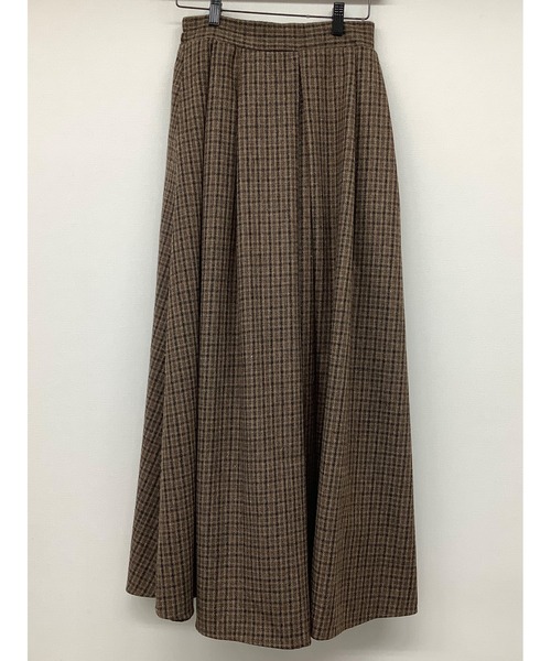 ulu(ウル)の「original check frea long skirt(スカート・レディース・ブラウン/イエロー・FREE)」の9枚目の写真