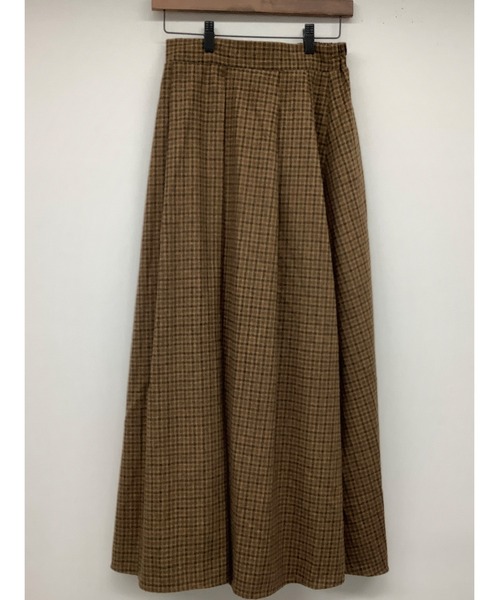 ulu(ウル)の「original check frea long skirt(スカート・レディース・ブラウン/イエロー・FREE)」の13枚目の写真