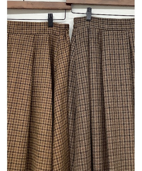 ulu(ウル)の「original check frea long skirt(スカート・レディース・ブラウン/イエロー・FREE)」の6枚目の写真