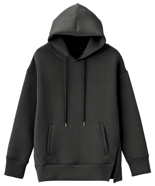 GeeRA（ジーラ）の「裾ジップダンボールパーカー（パーカー・レディース・パープル/チャコール/ライトグリーン/ベージュ/モカ/サンドグレー・LARGE/SMALL/MEDIUM/XX-LARGE/X-LARGE）」の14枚目の写真