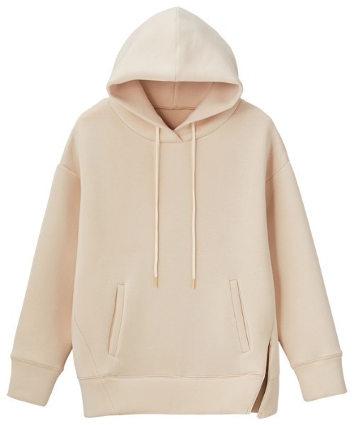 GeeRA（ジーラ）の「裾ジップダンボールパーカー（パーカー・レディース・パープル/チャコール/ライトグリーン/ベージュ/モカ/サンドグレー・LARGE/SMALL/MEDIUM/XX-LARGE/X-LARGE）」の15枚目の写真