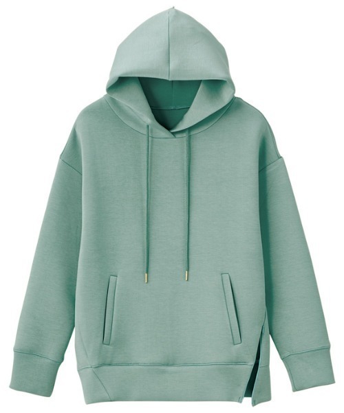 GeeRA（ジーラ）の「裾ジップダンボールパーカー（パーカー・レディース・パープル/チャコール/ライトグリーン/ベージュ/モカ/サンドグレー・LARGE/SMALL/MEDIUM/XX-LARGE/X-LARGE）」の16枚目の写真