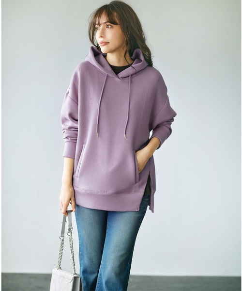 GeeRA（ジーラ）の「裾ジップダンボールパーカー（パーカー・レディース・パープル/チャコール/ライトグリーン/ベージュ/モカ/サンドグレー・LARGE/SMALL/MEDIUM/XX-LARGE/X-LARGE）」の22枚目の写真