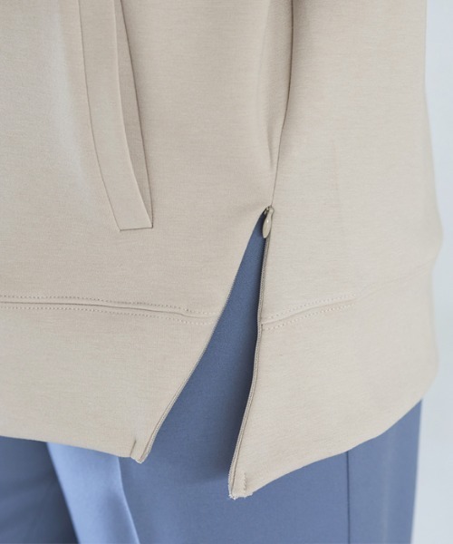 GeeRA（ジーラ）の「裾ジップダンボールパーカー（パーカー・レディース・パープル/チャコール/ライトグリーン/ベージュ/モカ/サンドグレー・LARGE/SMALL/MEDIUM/XX-LARGE/X-LARGE）」の12枚目の写真