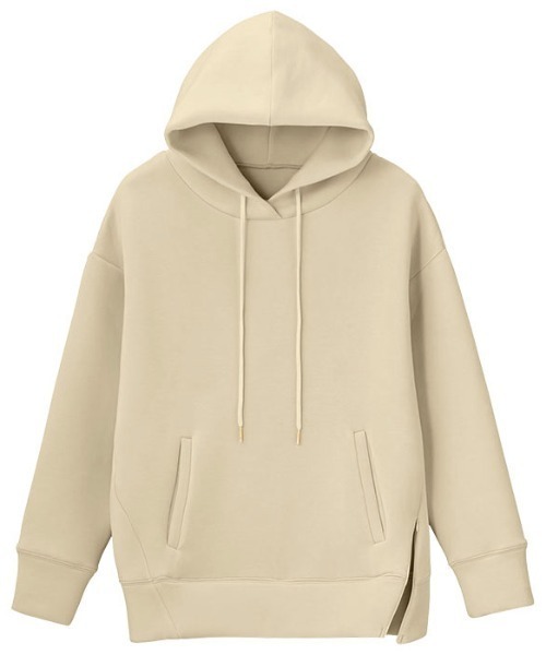 GeeRA（ジーラ）の「裾ジップダンボールパーカー（パーカー・レディース・パープル/チャコール/ライトグリーン/ベージュ/モカ/サンドグレー・LARGE/SMALL/MEDIUM/XX-LARGE/X-LARGE）」の13枚目の写真