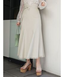 マーメイドラインフリンジスカート