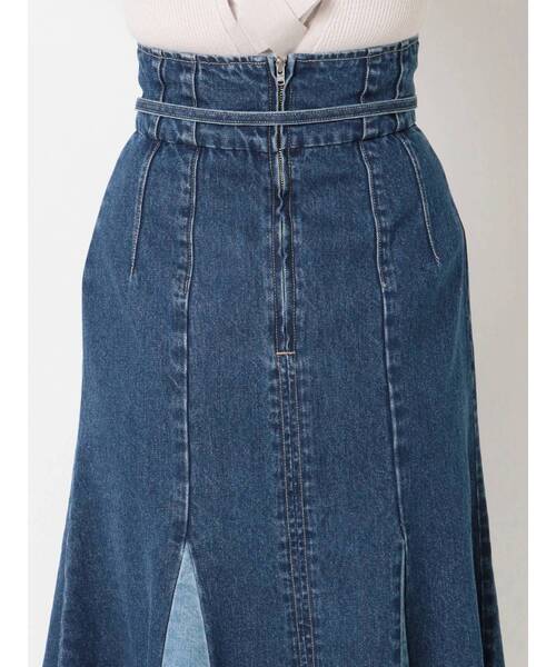 MERCURYDUO（マーキュリーデュオ）の「マーメイドラインフリンジスカート（スカート・レディース・インディゴブルー/アイボリー/ミント・SMALL/MEDIUM）」の18枚目の写真