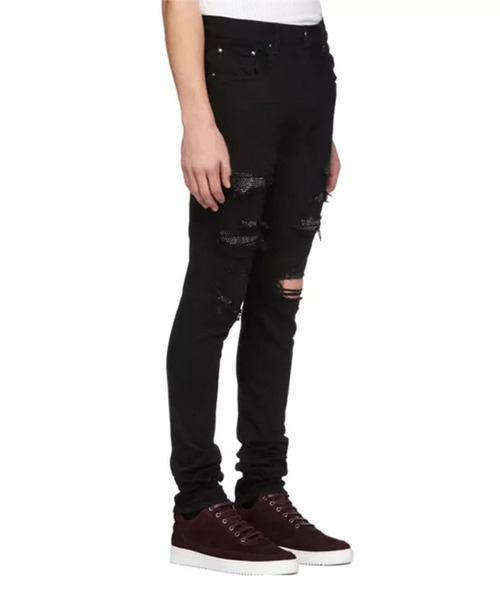 (ラインストーン）スキニーパンツ オーダーパンツ ラインストーンスキニー