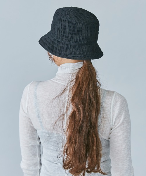 OVERRIDE（オーバーライド）の「【OVERRIDE】OR GATHER BUCKET HAT/（ハット・レディース・ホワイト/グリーン/ブラック・M/57.5cm）」の6枚目の写真