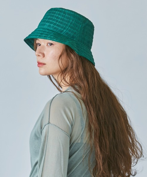 OVERRIDE（オーバーライド）の「【OVERRIDE】OR GATHER BUCKET HAT/（ハット・レディース・ホワイト/グリーン/ブラック・M/57.5cm）」の15枚目の写真